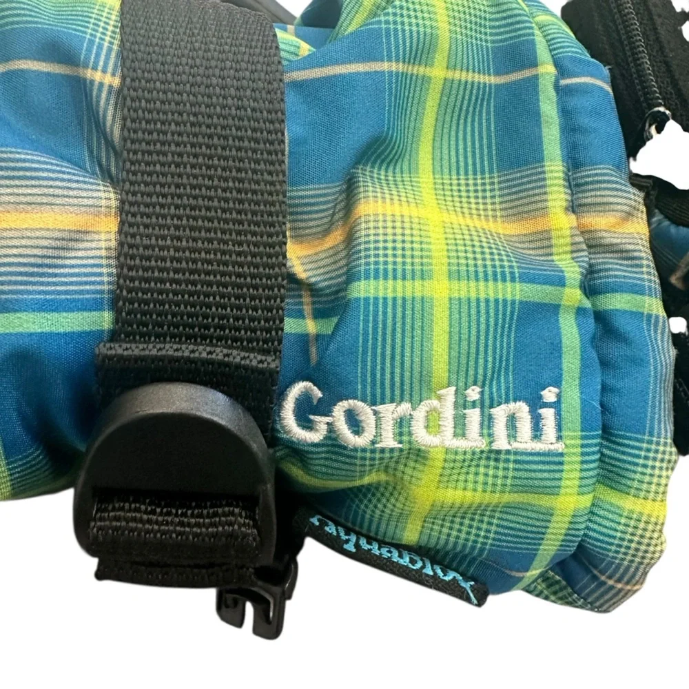 Gordini Jr Stomp III Mittens Blue‎ and Yellow Plaid AquaBloc Insert Size Small